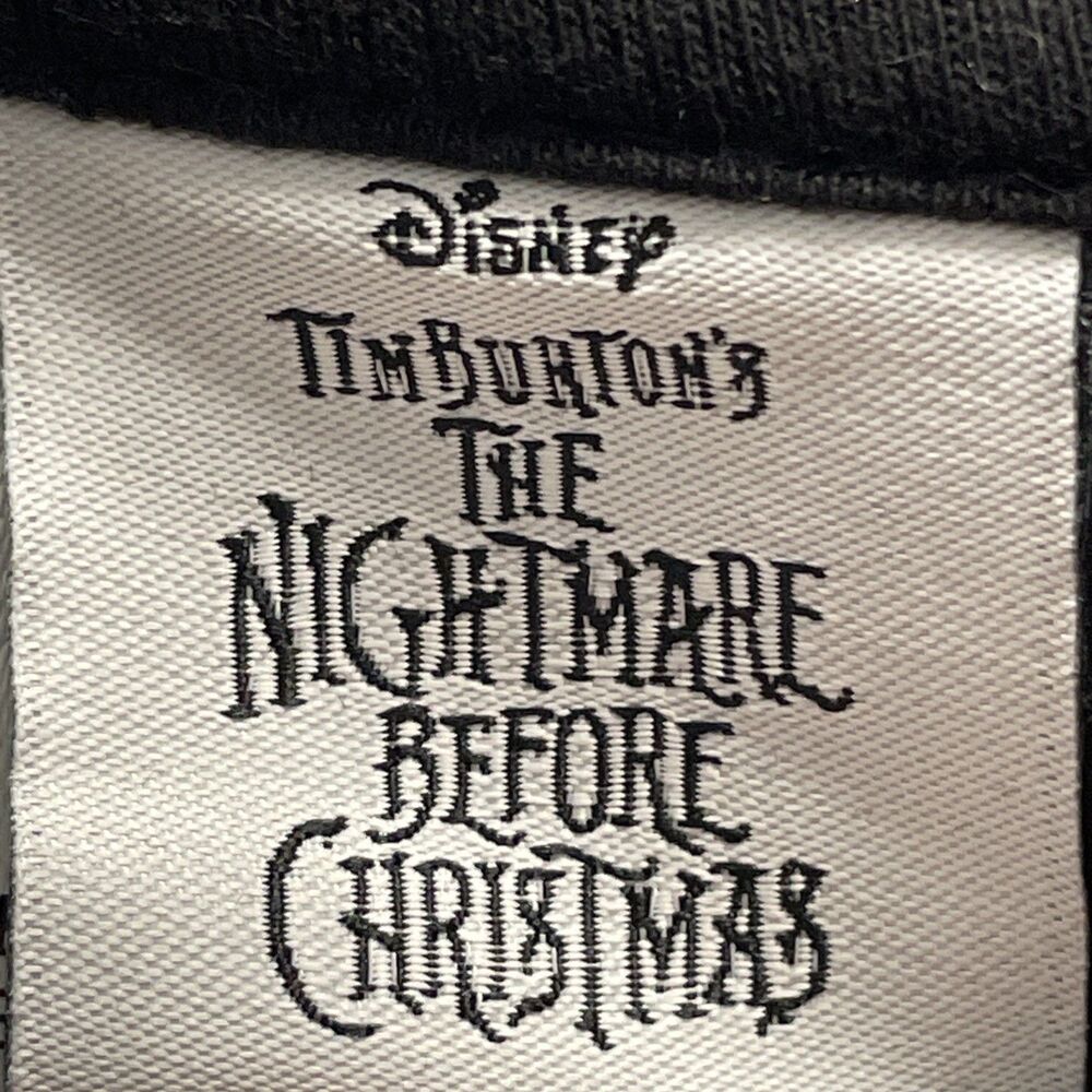 NEW! Disney NBC Jack & Zero, Zip Up Hoodie Size SM, Black, Outline AOP, Freeze - Picture 5 of 8